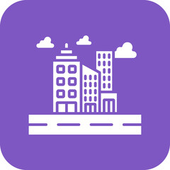 Cityscape Line Color Icon