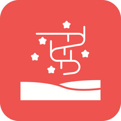 Aurora Borealis Line Color Icon
