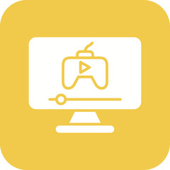 Game Streaming Line Color Icon