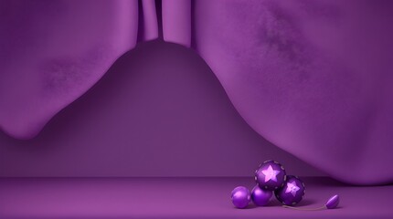 Purple color high resolution background with lighting effect and sparkle with copy space for text. Background images for banner and poster. Purple silvester background