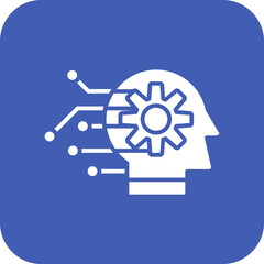 Machine Learning Line Color Icon