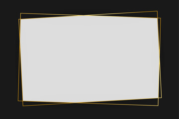 Golden luxury frame banner background vector