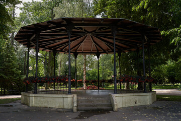 Hradec Kralove, Czech Republic - July 22, 2023 - the Jirasek Park on a summer sunny day
