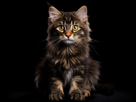Awesome epic photo of cat on white background