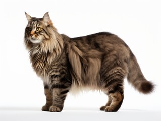 Obraz premium Awesome epic photo of cat on white background