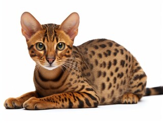 Obraz premium Awesome epic photo of cat on white background