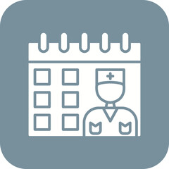 Doctor Visit Day Line Color Icon
