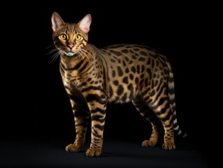 Awesome epic photo of cat on white background