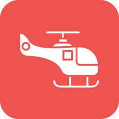 Helicopter Line Color Icon