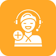 Medical Service on Call Line Color Icon