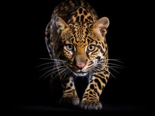 Obraz premium Cat in pose on white background