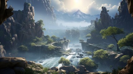 Investigate the intersection of game world design and technical constraints in creating stunning landscapes