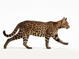 Obraz premium awesome epic photo of cat on white background national geographic style