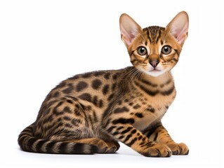 awesome epic photo of cat on white background national geographic style