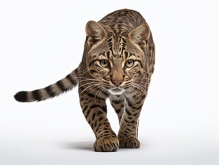 Obraz premium awesome epic photo of cat on white background national geographic style
