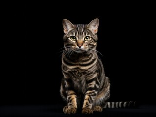 Obraz premium awesome epic photo of cat on white background national geographic style