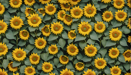sunflower field Sunset 