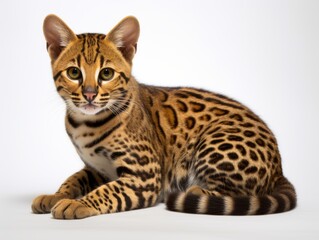 Obraz premium awesome epic photo of cat on white background national geographic style
