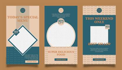Set of 3 Sale Banner Backgrounds Instagram Network Stories Social Media, Mobile App, Poster, Flyer, food, Coupon, Gift Card, Story Smartphone Template, Modern Abstract Liquid. editable template. Eps 1