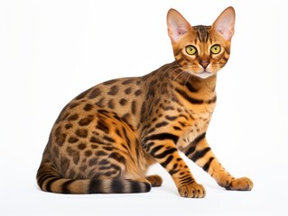 Obraz premium awesome epic photo of cat on white background national geographic style