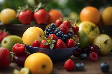 fruit salad in a bowl