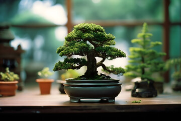 bonsai tree in a garden