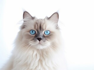 awesome epic photo of cat on white background national geographic style