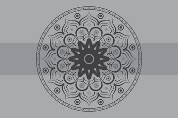 Circular pattern in the form of mandala with flowers for Henna, Mehndi, tattoo, and decoration. Decorative ornament in ethnic oriental style. Outline doodle hand draw vector illustration.