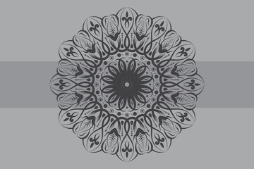 Circular pattern in the form of mandala with flowers for Henna, Mehndi, tattoo, and decoration. Decorative ornament in ethnic oriental style. Outline doodle hand draw vector illustration.