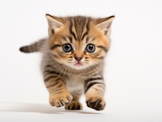 awesome epic photo of cat on white background national geographic style