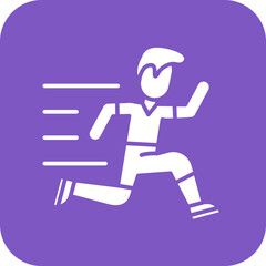 Running Person Line Color Icon