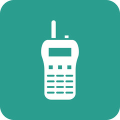Walkie Talkie Line Color Icon