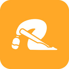 Hare Pose Line Color Icon