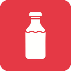 Milk Bottle Line Color Icon