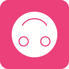 Obraz premium Upside Down Face Line Color Icon