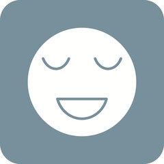 Smiling Face with Smiling Eyes Line Color Icon