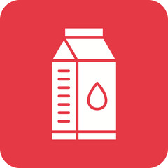 Milk Carton Line Color Icon