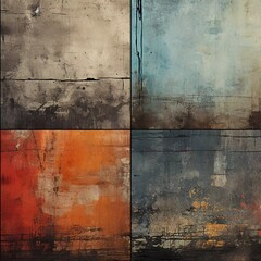 Fototapeta premium Grunge background set, AI generator