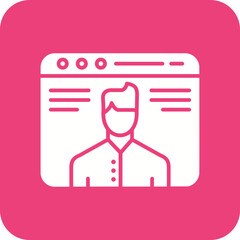 Page Visitors Line Color Icon