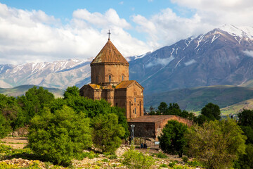 Akdamar Island in Van Lake. The Armenian Cathedral Church of the Holy Cross - Akdamar - Ahtamara -...