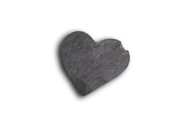 Herz aus Granit freigestellt