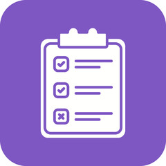 Checklist Line Color Icon
