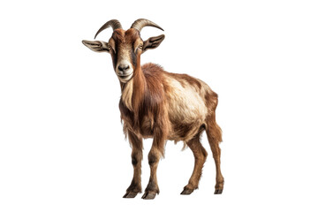 Goat isolated on transparent background. Concept of animals.