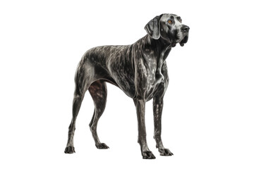 Great Dane dog isolated on transparent background. Concept of pet. - obrazy, fototapety, plakaty
