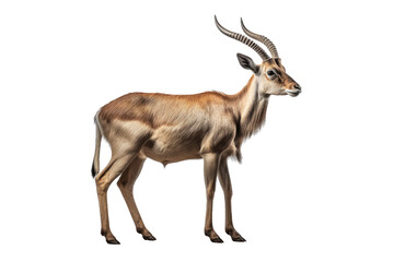 Antelope isolated on transparent background. Concept of animals.