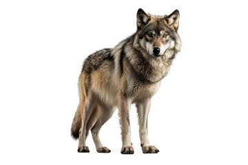 Wolf isolated on transparent background. Concept of animals.