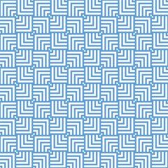 Blue and White Seamless abstract geometric overlapping squares pattern
