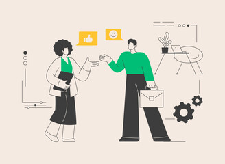 New team members abstract concept vector illustration.