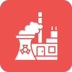 Nuclear Energy Line Color Icon