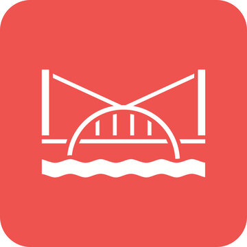 recommend clip art: Water Bridge Line Color Icon